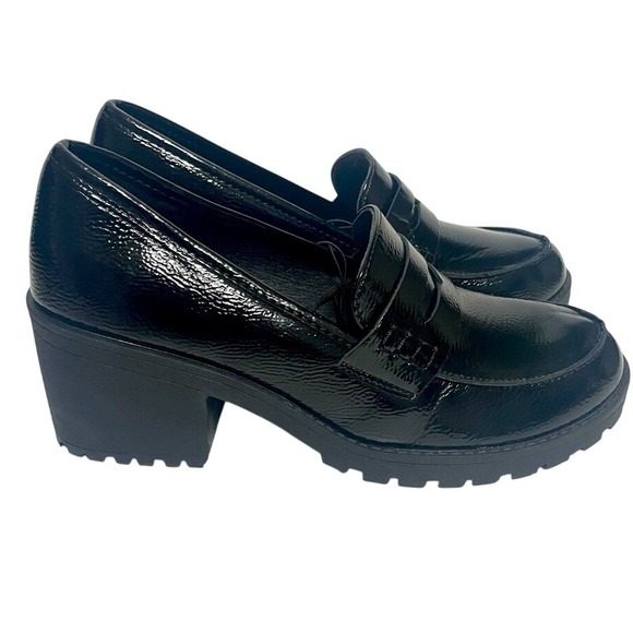 Dirty Laundry Shoes - Dirty Laundry Illena Patent Black Platform Loafer Women's 11